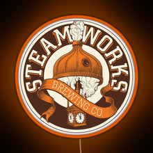 Charger l'image dans la galerie, Offcial Brewing Steamworks RGB neon sign orange