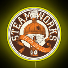 Charger l'image dans la galerie, Offcial Brewing Steamworks RGB neon sign yellow