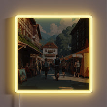 Charger l'image dans la galerie, Classic German beer festival celebration illuminated in colorful glow.