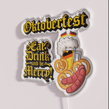 Charger l'image dans la galerie, Vibrant Oktoberfest themed RGB neon sign for festive German decor.