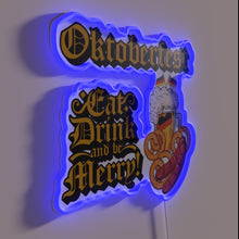 Charger l'image dans la galerie, Add festive atmosphere with vibrant RGB neon Oktoberfest sign lighting.