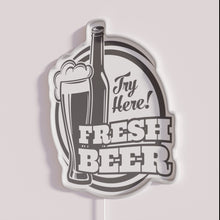 Charger l'image dans la galerie, Vibrant Oktoberfest themed neon quote decor with beer designs illuminated