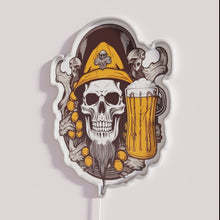 Charger l'image dans la galerie, Neon Oktoberfest beer party decorations with skull design and colors.