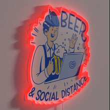 Charger l'image dans la galerie, Oktoberfest Celebration in Quarantine: Social Distance Covid Lockdown Sign