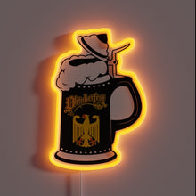Charger l'image dans la galerie, Vibrant RGB neon sign illuminates passion for German beer culture.