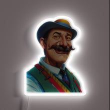 Charger l'image dans la galerie, Vibrant Oktoberfest-themed neon sign with color-changing RGB LED lights glowing.