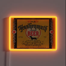Charger l'image dans la galerie, Vintage German-inspired beer sign with vibrant RGB neon lighting accents.
