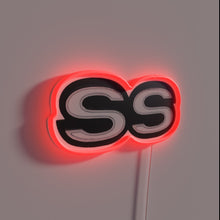 Charger l'image dans la galerie, Vintage Chevrolet logo in bold RGB neon lighting style