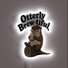 Charger l'image dans la galerie, Cute and quirky otter-themed neon bar decoration with colorful lighting