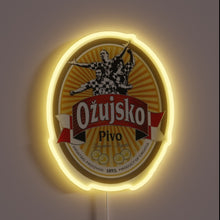 Charger l'image dans la galerie, Croatian Beer Sign - Ozujsko Pivo Bright Colorful Illuminated Display