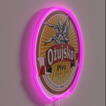 Charger l'image dans la galerie, Croatian Lager Beer Brand Sign in Vibrant Neon Colorful Design
