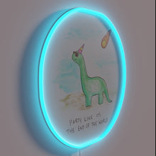 Charger l'image dans la galerie, Dinosaurs Roam Free in Apocalypse Style Retro Neon Wall Sign