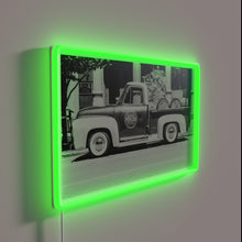 Charger l'image dans la galerie, Vintage-inspired illuminated signage for Peerless Distillery's iconic Louisville truck logo.