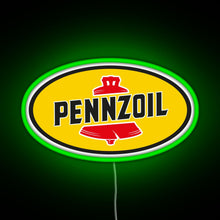 Charger l'image dans la galerie, Pennzoil old logo RGB neon sign green
