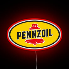 Charger l'image dans la galerie, Pennzoil old logo RGB neon sign red