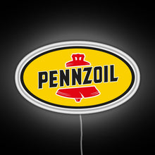 Charger l'image dans la galerie, Pennzoil old logo RGB neon sign white