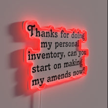 Charger l'image dans la galerie, Neon personal inventory tracking system with customizable color settings display