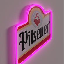 Charger l'image dans la galerie, Vibrant Neon Sign Featuring Iconic Pilsener El Salvador Beer Logo.