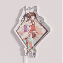 Charger l'image dans la galerie, Vintage Chinese River Goddesses Wall Decor with RGB Colorful Lighting Accents