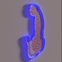 Charger l'image dans la galerie, Vibrant Pink and Red Neon Star Animal Print Wall Accent