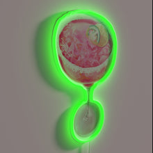 Charger l'image dans la galerie, Vibrant pink margarita inspired glow in the dark neon bar decor.