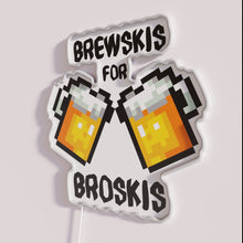 Charger l'image dans la galerie, Neon Bar Decor Pixel Art Beer Sign for Brosks Drinkers