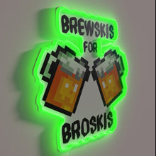 Charger l'image dans la galerie, RGB Neon Sign for Broski's Pixel Art Beer Mug Haven