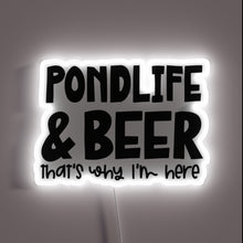 Charger l'image dans la galerie, Vibrant RGB neon sign featuring fish in beer glasses scene.