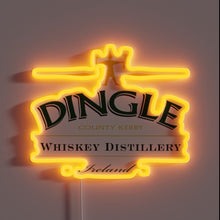 Charger l'image dans la galerie, Irish Whiskey Tradition Elegantly Captured in Vibrant Neon Illumination