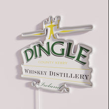Charger l'image dans la galerie, Authentic Dingle Distillery Logo Illuminated in Vibrant RGB Neon Lighting