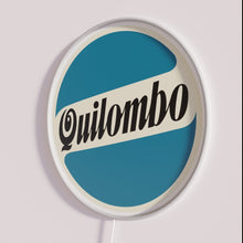 Charger l'image dans la galerie, Quilombos inspired vintage logo of Quilmes beer in radiant neon.