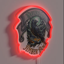 Charger l'image dans la galerie, Raven's Call Amber Bock Neon Sign with Colorful RGB Lighting