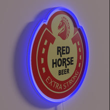 Charger l'image dans la galerie, RGB Neon Sign with Iconic Red Horse Beer Logo Display
