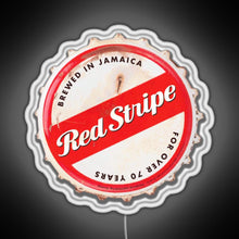 Charger l'image dans la galerie, Red Stripe Bottle Cap RGB neon sign white