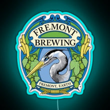 Charger l'image dans la galerie, Retro Fremont Brewing Company Beer RGB neon sign lightblue