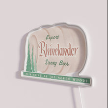 Charger l'image dans la galerie, Vintage Rhinelander Beer Company Sign, Rare Wisconsin Breweriana Neon Advertising Artwork