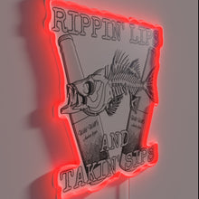 Charger l'image dans la galerie, Neon 'Rippin Lips' Wall Sign with Vibrant RGB Lighting Effect