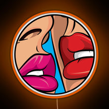 Charger l'image dans la galerie, Ruby Red Lipstick Kiss Pop Art RGB neon sign orange