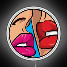 Charger l'image dans la galerie, Ruby Red Lipstick Kiss Pop Art RGB neon sign white