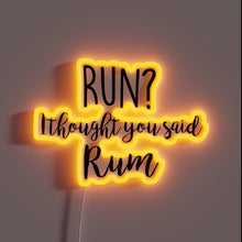 Charger l'image dans la galerie, Vibrant Neon Sign with Rum Logo Design Illuminated RGB Lighting
