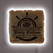 Charger l'image dans la galerie, Retro style beer label design with vibrant neon RGB accents.