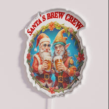 Charger l'image dans la galerie, RGB Neon Bar Sign - Santa's Brew Crew Specialty Pub Decor