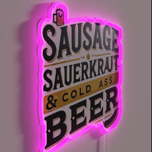 Charger l'image dans la galerie, Authentic German Biergarten nostalgia in vibrant electric RGB glow.