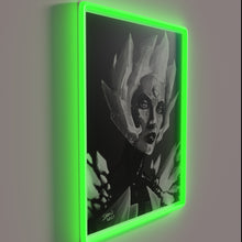 Charger l'image dans la galerie, Semi-realistic Steven Universe Portrait Featuring White Diamond in Neon Hues