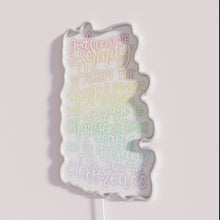 Charger l'image dans la galerie, Vibrant Inspirational Neon Sign with Serenity Prayer in Colorful RGB Lighting