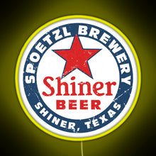 Charger l'image dans la galerie, Shiner Beer RGB neon sign yellow