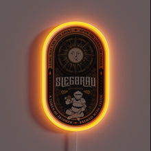 Charger l'image dans la galerie, Neon RGB sign celebrating triumph with bold, colorful typography.