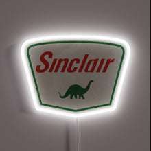 Charger l'image dans la galerie, Retro-inspired Sinclair Oil vintage logo in vibrant essential RGB neon.