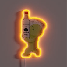 Charger l'image dans la galerie, RGB Neon Sign of Smiski Holding Tito's Bottle Logo