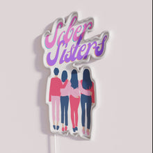 Charger l'image dans la galerie, Neon Sobriety Support Sign with Colorful LED Lighting and Script Letters